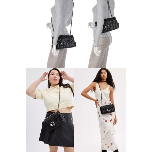 COACH Tabby Shoulder Bag 26 With Pillow Quilting CP150 BLACK / SILVER - Picture 9 of 16